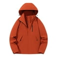 thumbnail image 1 of Atogsazn Womens Windbreaker Jacket Zip Up Waterproof Hooded Jackets Lightweight Long Sleeve Tops Trench Coat Red S Fashion, 1 of 4