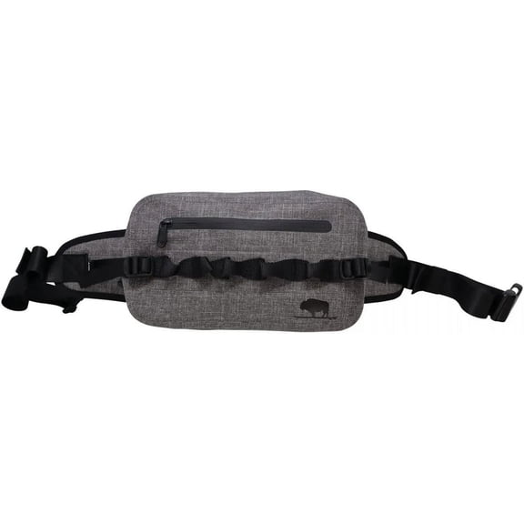 Atoll Overkill Dry Bag Waist Pouch Fanny Pack - Waterproof & Smell-Proof TPU Material - Lightweight, Dirt, Sand, Dust, Oil & Grease Resistant - Heavy Duty Waterproof Zipper - Unisex (Heather Grey)