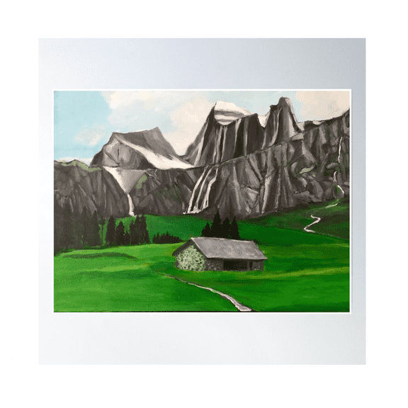 Atom Heart Mountain 3 Poster Wall Art Modern Wall Decor