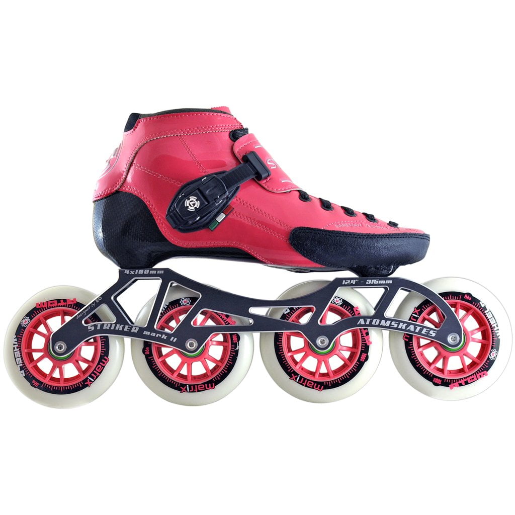 Atom Luigino Strut 4 Wheels Inline Skate Package (Matrix 84mm, 2, Pink, SWISS)