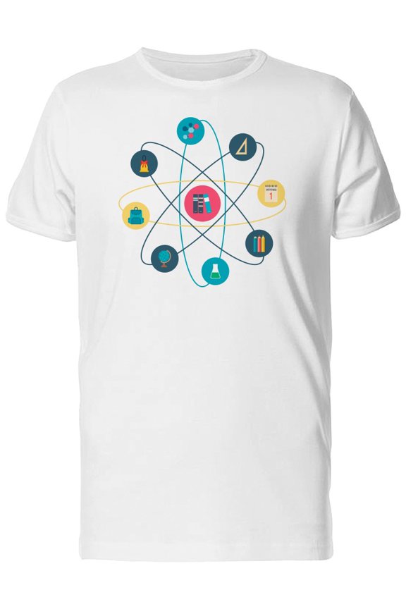 Atom Made Of School Doodle Tee Men's -Image by Shutterstock