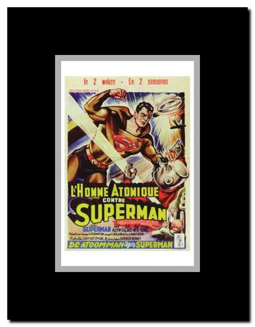 Atom Man Vs Superman Framed Movie Poster