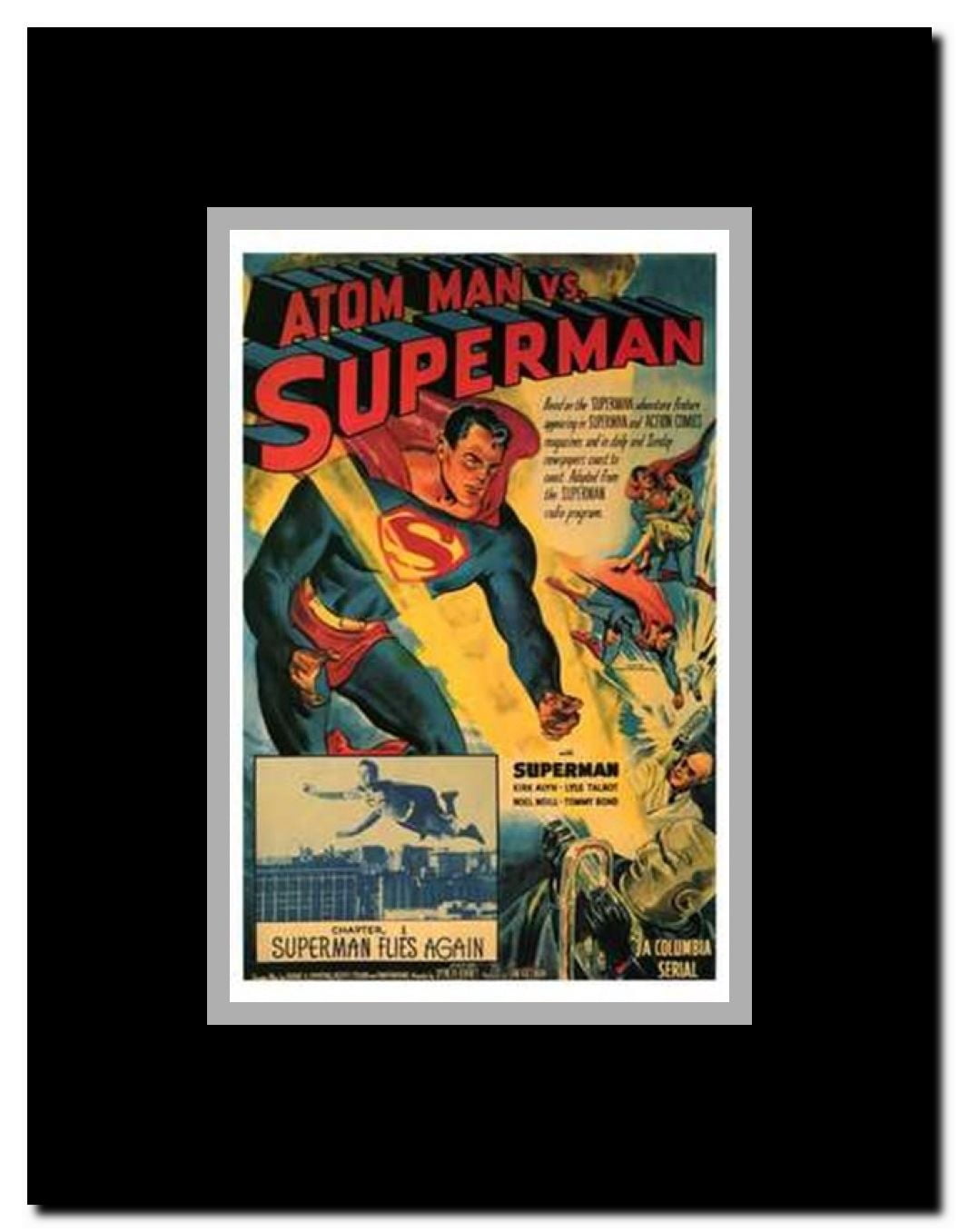Atom Man Vs Superman Framed Movie Poster