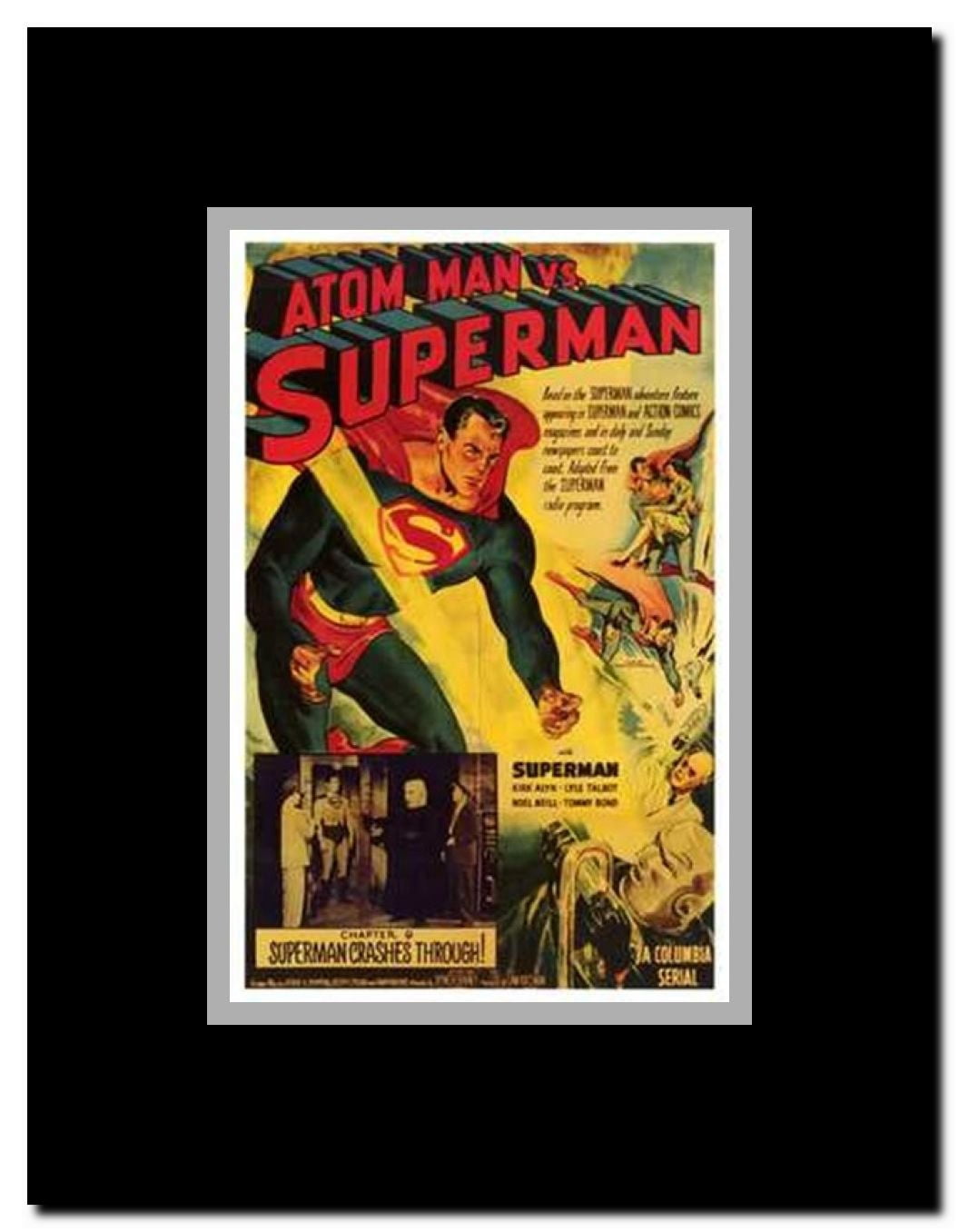 Atom Man Vs Superman Framed Movie Poster