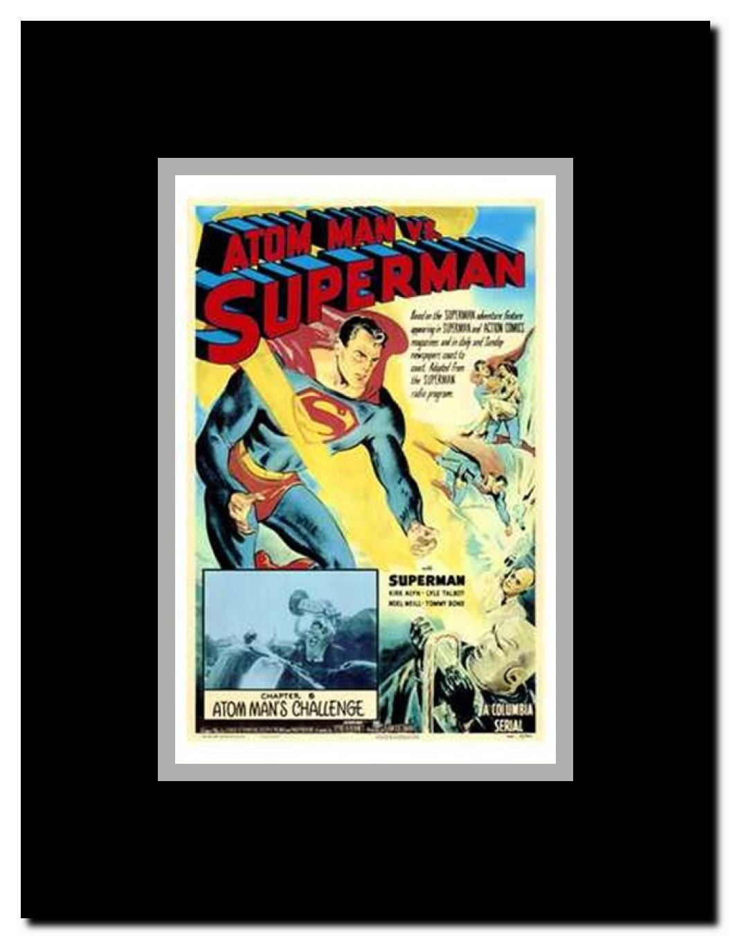 Atom Man Vs Superman Framed Movie Poster