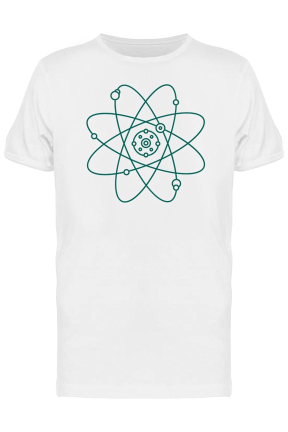 Atom Minimal Art T-Shirt Men -Image by Shutterstock, Male Large