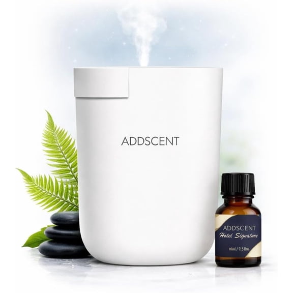 Atom Plug-in Fragrance Oil Diffuser 60ml Capacity, Smart Timer, Adjustable Intety, Energy Efficient, Compact White Aroma Machine for Home, Office and Spa, Premium Plug in Oil Diffuser