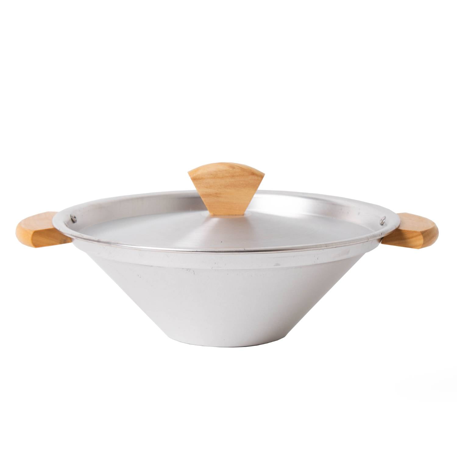 Atom 2.5 Quart Aluminum Stovetop Popcorn Popper with Sycamore Handle