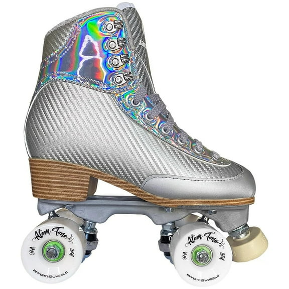 Atom Quad Outdoor Roller Skates - Vibe Nylon Women's Rhythm Package (Silver)