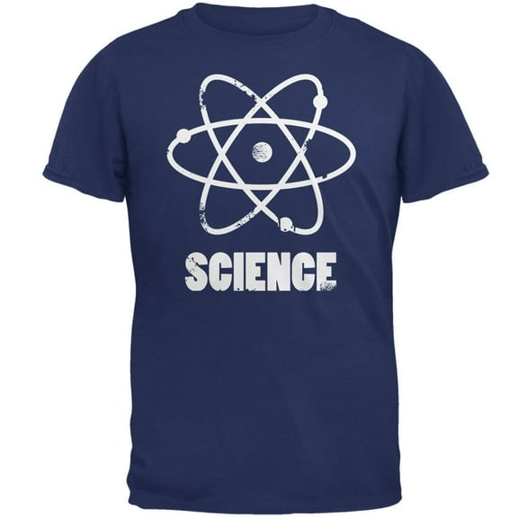 Atom Science Distressed Metro Blue Adult T-Shirt - Small