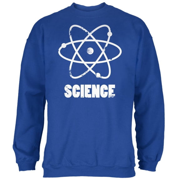Atom Science Distressed Royal Adult Sweatshirt - Large