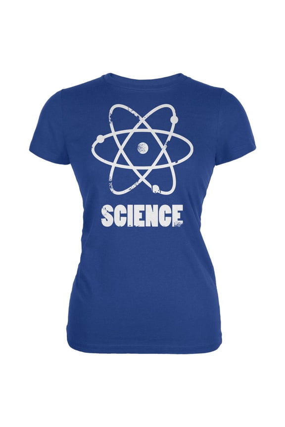 Atom Science Distressed Royal Juniors Soft T-Shirt - Medium