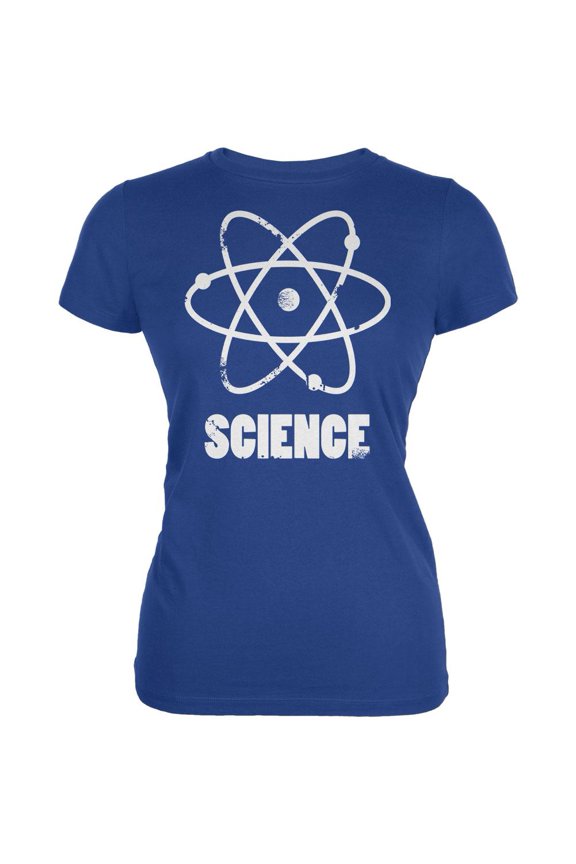 Atom Science Distressed Royal Juniors Soft T-Shirt - X-Large
