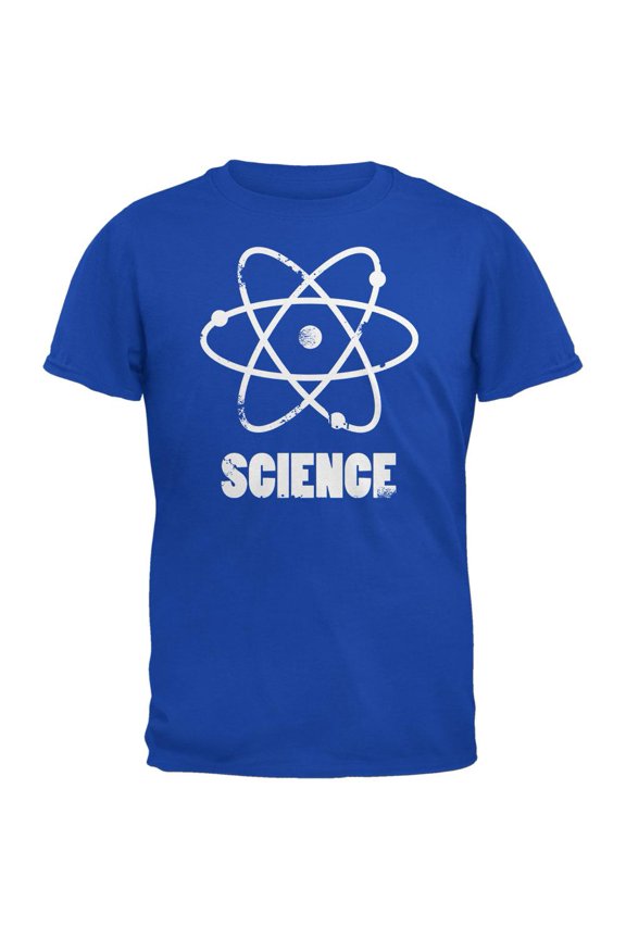 Atom Science Distressed Royal Youth T-Shirt - Youth Large
