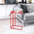 thumbnail image 1 of ZUO Atom Modern Style Iron and Aluminum Side Table in Red Finish, 1 of 5
