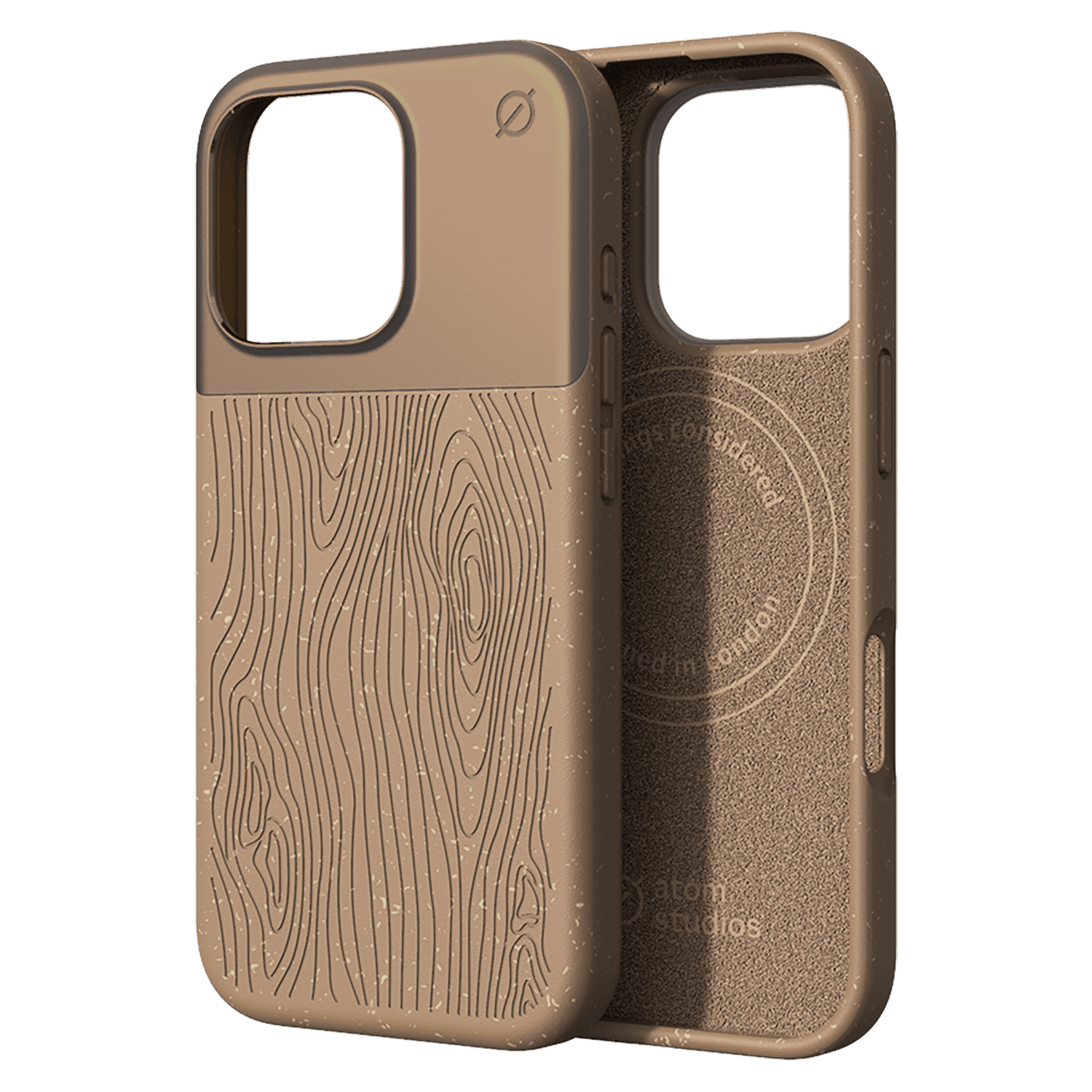 Atom Studios Split Wood Fiber Magsafe Case For Apple Iphone 16
