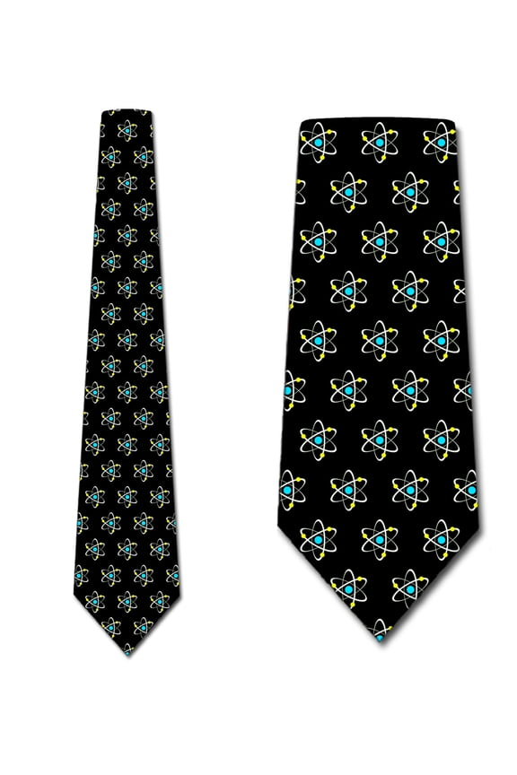 Atom Ties Mens Science Necktie Biology Tie Chemistry Necktie by Three Rooker