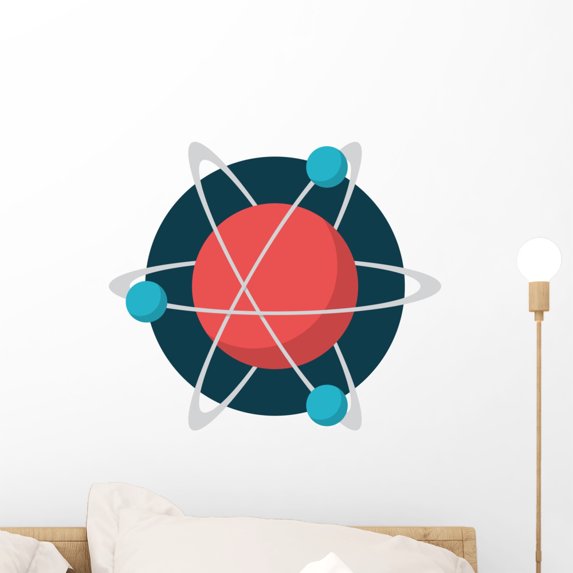 Atom Wall Mural Decal Sticker, Wallmonkeys Peel & Stick Vinyl Graphic (18 in H x 18 in W