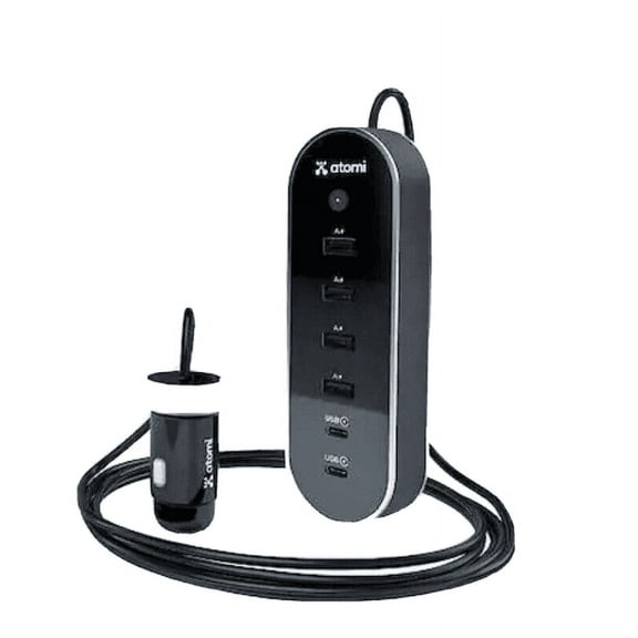Atomi 40W Multi-Port Car Charger 2 USB-C Ports + 4 Smart USB Ports -AT1643 - NEW