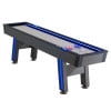Atomic 9' LED Shuffleboard Table  Modern Design with LED Rail & Leg Lighting  LED Scoring Squares  All Accessories Included