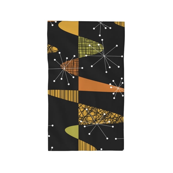 Atomic Age Geometric Mid Century 27.5" x 16" Ultra Soft Hand Towel, Face Wash Cloth for Bathroom, Gym, Travel, Pool