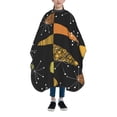 thumbnail image 1 of Atomic Age Geometric Mid Century Kids Barber Cape Hairdressing Salon Hair Cutting Haircut Apron for Boys Girls Children 39" x 47", 1 of 6