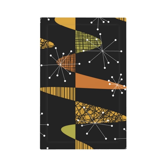 Atomic Age Geometric Mid Century No Device Blank Wall Plate 1 Gang Decorative Electrical Outlet Light Switch Cover Switchplate