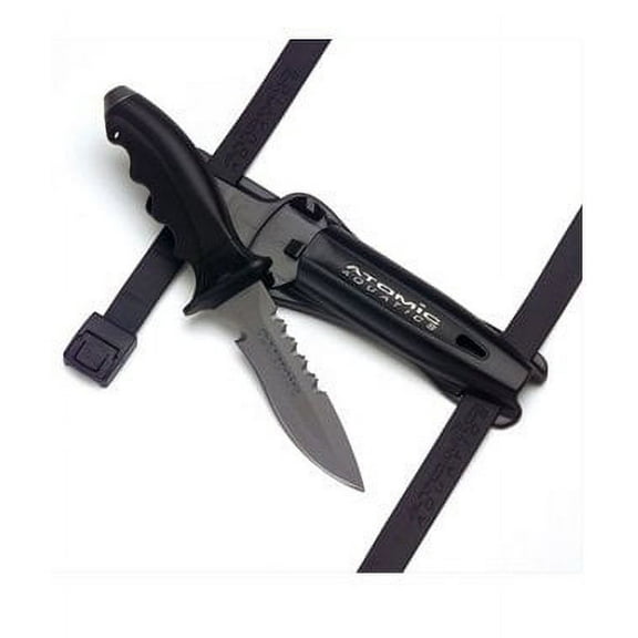 Atomic Aquatics Titanium Ti6 Scuba Diving Knife Blunt and Pointed Tip Dive Knife Options, Pointed