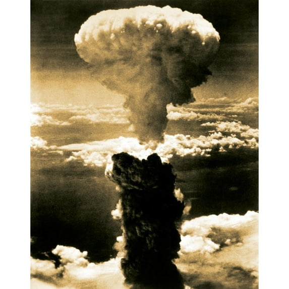 Atomic Bomb. A Mushroom Cloud Rises More Than 60 History (18 x 24)