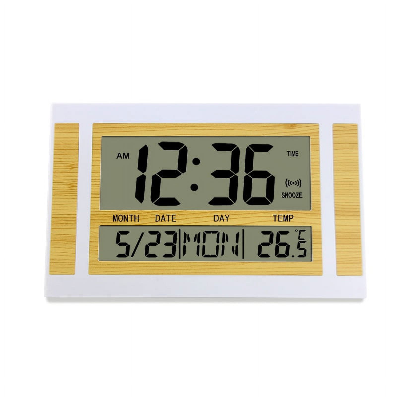 Atomic Clock with Temperature and Date Self Setting Digital Wall