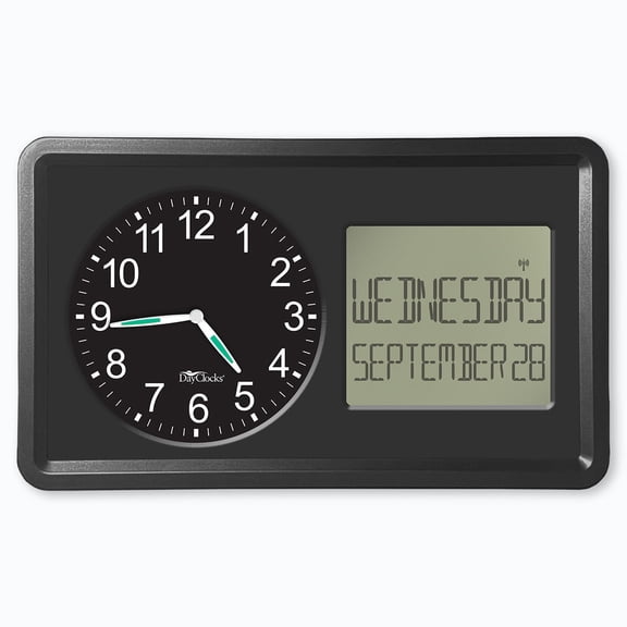 Atomic DayClock 10" Display with Black Frame by DayClocks®
