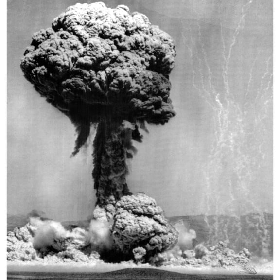 Atomic Energy An Explosion Of The H-Bomb During Testing In The Marshall Islands History (24 x 36)