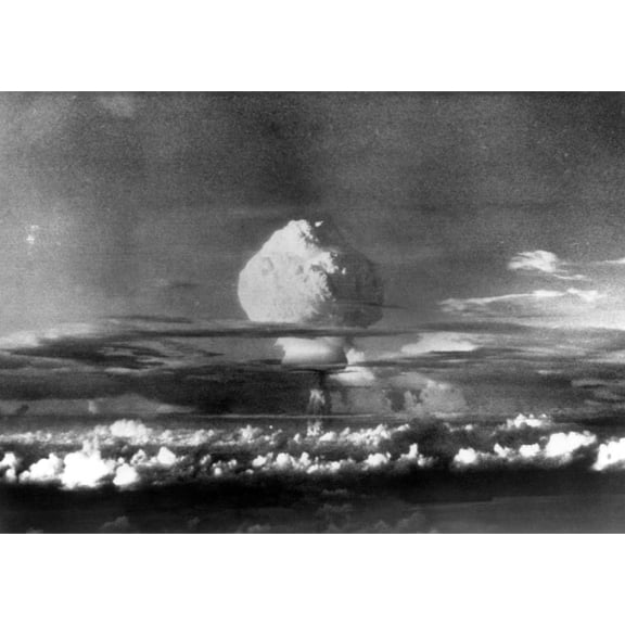 Atomic Energy An Explosion Of The H-Bomb During Testing In The Marshall Islands History (36 x 24)