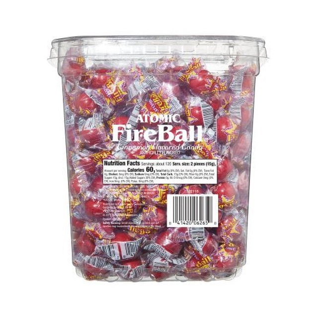 Atomic Fireball Cinnamon Hard Bulk Candy 65 oz (240 Count)