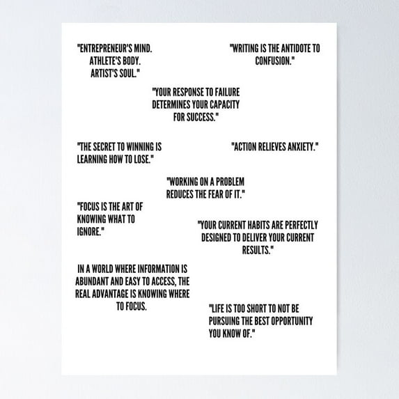 Atomic Habits Productivity Quotes Poster- Unframed Poster | Wall Art | Perfect For Home Decor & Gifts, 8x12