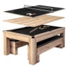 Ping Point Bench Atomic Hampton 3-in-1 Tan Combo Table - Billiards, Ping Pong, and ...