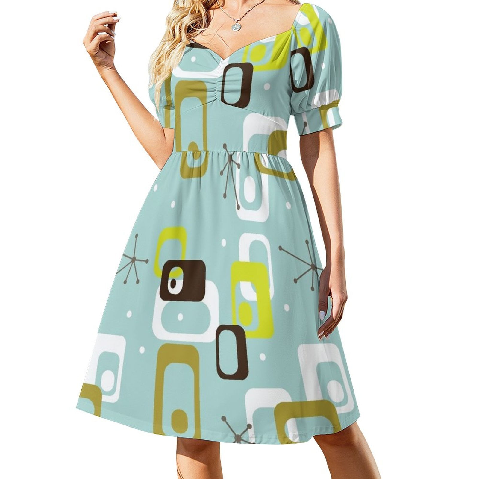 Atomic Light Turquoise Sleeveless Dress long sleeve dresses fairy Atomic Light Turquoise Sleeveless Dress long sleeve dresses fairy