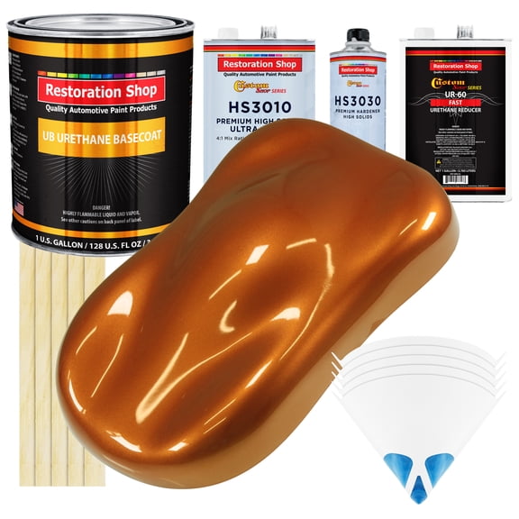 Atomic Orange Pearl Gallon URETHANE BASECOAT CLEARCOAT Auto Paint FAST Kit