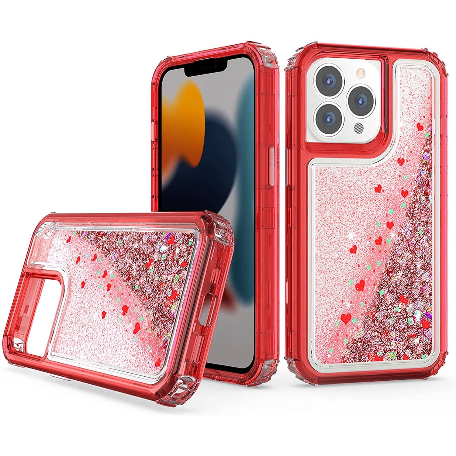 Atomic Quicksand Glitter Waterfall Hybrid Case for iPhone 13 Pro