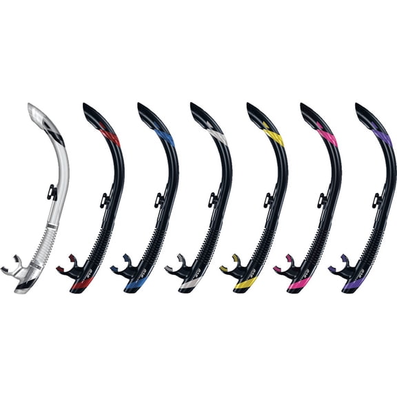 Atomic Aquatics SV2 Semi-Dry Flex Dive Snorkel (Black/Silver)
