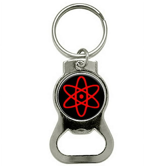 Atomic Symbol Red Black Bottle Cap Opener Keychain Ring - Walmart.com