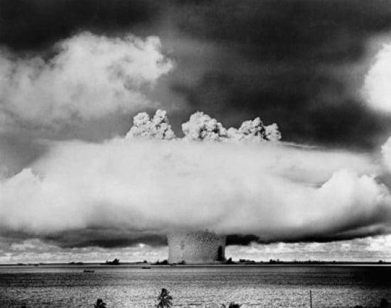 Atomic bomb explosion Bikini Atoll Marshall Islands Canvas Art - (18 x 24)