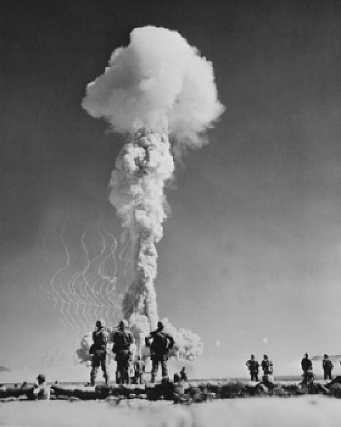 Atomic bomb testing in a desert Nevada USA Canvas Art -  (18 x 24)