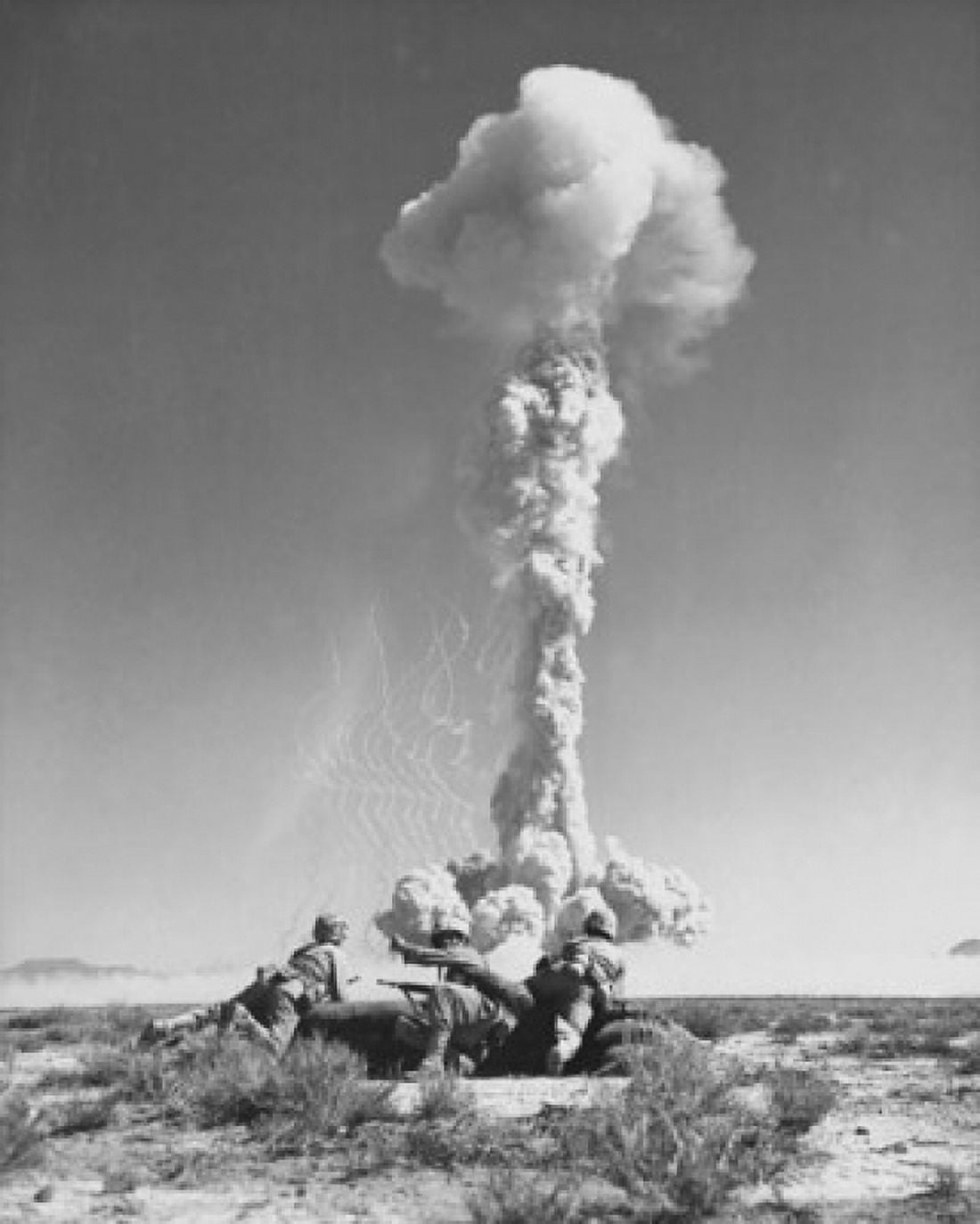 Atomic bomb testing in a desert Nevada USA Canvas Art - (18 x 24)