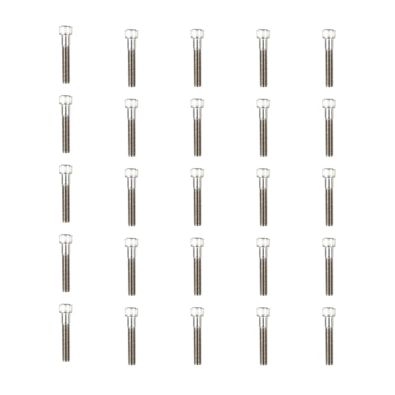 Atomik 2 Inch Long Stainless Steel Bolts 25 Pack Durable Hardware for Rock Climbing Holds 3/8-16 Allen Head Socket Cap Bolt Designed for Outdoor Use Wall Supplies
