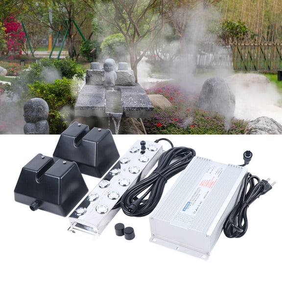 Atomizer Mist Maker Fogger 12 Head Pond Fog Humidifier for Hydroponics Landscape 110V