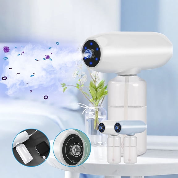 Atomizer Sprayer with Blue Light, 300ML Sprayer Handheld Atomizer For-Fine Mist And Elimination, Portable Fogger Machine, Rechargeable Electrostatic Sprayer for Kitchen, Bathroom