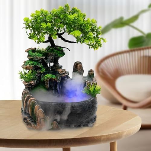 Waterfall Fountain Indoor LYNICESHOP Atomizing Rockery Water