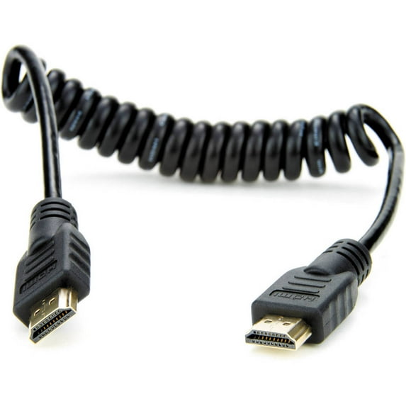 Atomos 11.81"/30cm Coiled Full Size HDMI to Full Sized HDMI Cable for Ninja Star Recorder