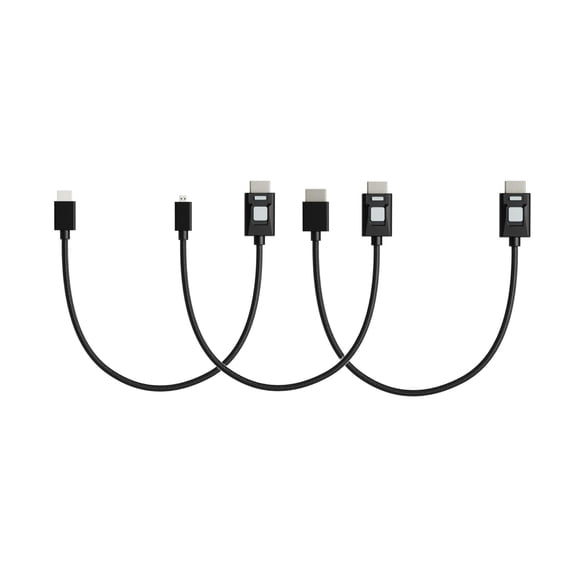 Atomos 4K60 HDR Locking High Speed Full HDMI to HDMI Cable (Black) Bundle with High Speed Full HDMI to Micro HDMI Cable (Black), and High Speed Full HDMI to Mini HDMI Cable (Black) (3 Items)